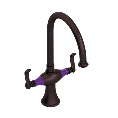 Rubinet Two Handle Single Hole Kitchen Set Tuscan Brass