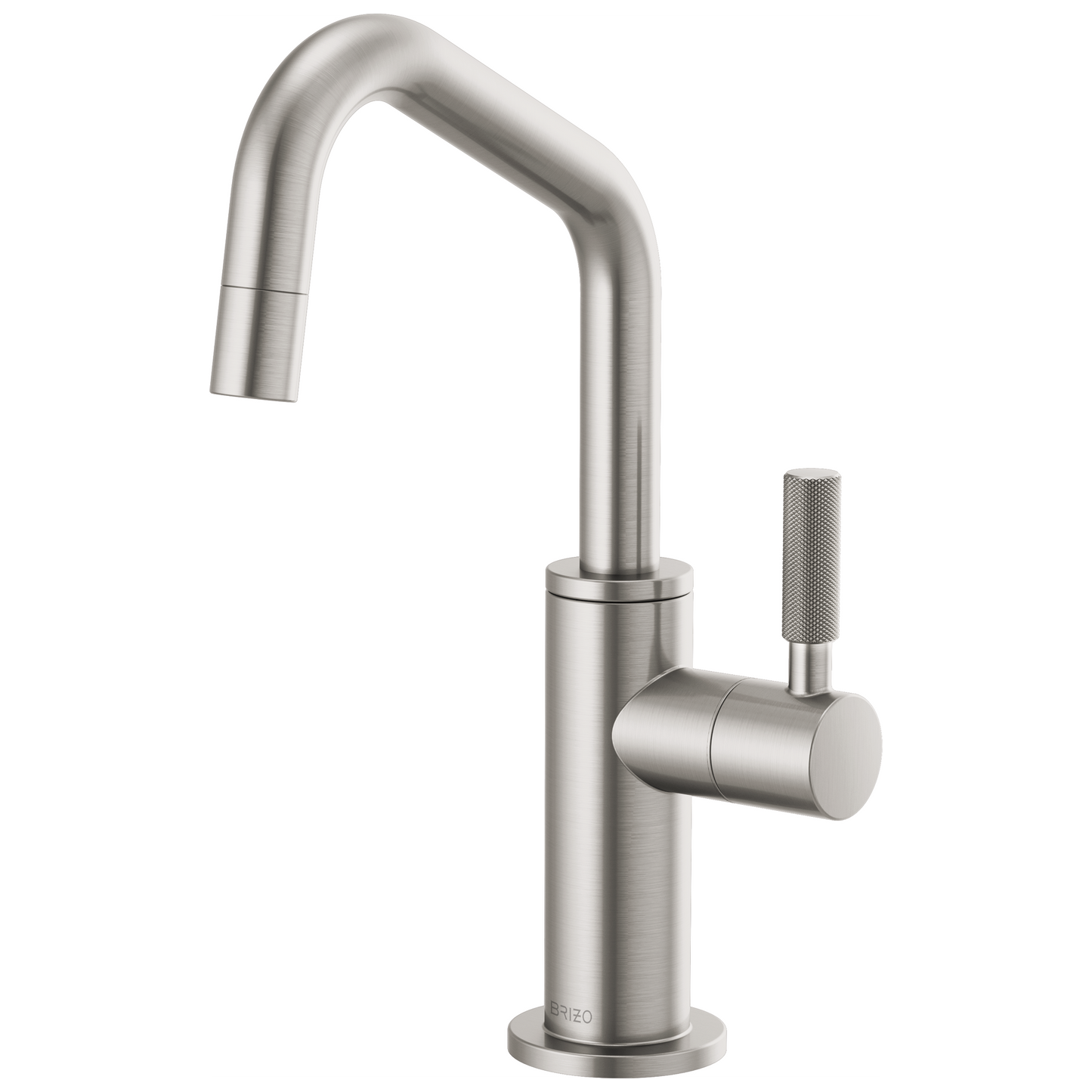 Brizo Beverage Faucet With Angled Spout And Knurled Handle