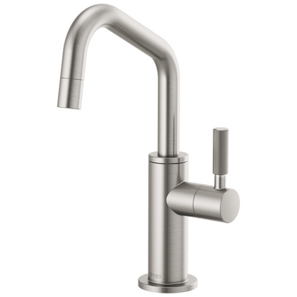 Brizo Beverage Faucet With Angled Spout And Knurled Handle