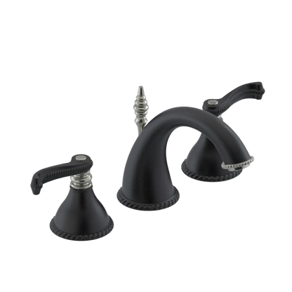 Rubinet Widespread Lav. Set. (less drain) Matt Black