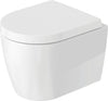 Duravit Me By Starck Wall-Mounted Toilet Compact – Rimless, Dual Flush 1.2/0.8 Gpf #253009