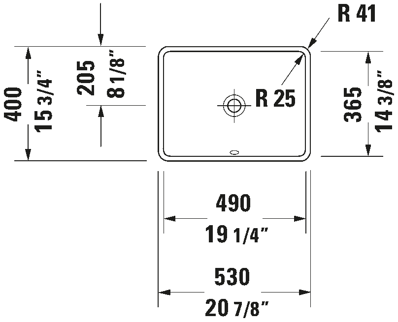 Duravit Starck 3 Undermount Lavatory #030549