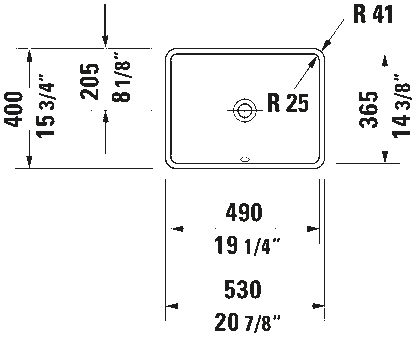 Duravit Starck 3 Undermount Lavatory #030549