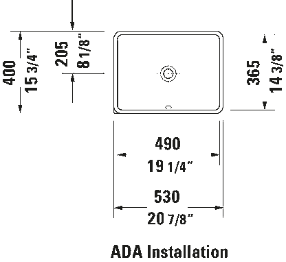 Duravit Starck 3 Undermount Lavatory #030549