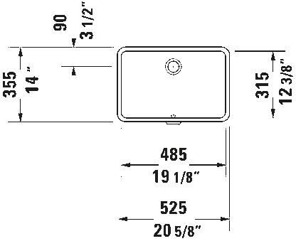 Vero Undermount Bathroom Sink - White 0330480017 Duravit