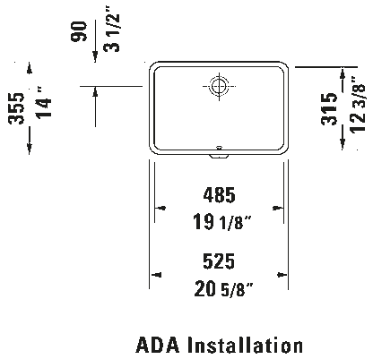 Vero Undermount Bathroom Sink - White 0330480017 Duravit