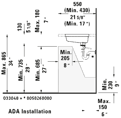 Vero Undermount Bathroom Sink - White 0330480017 Duravit