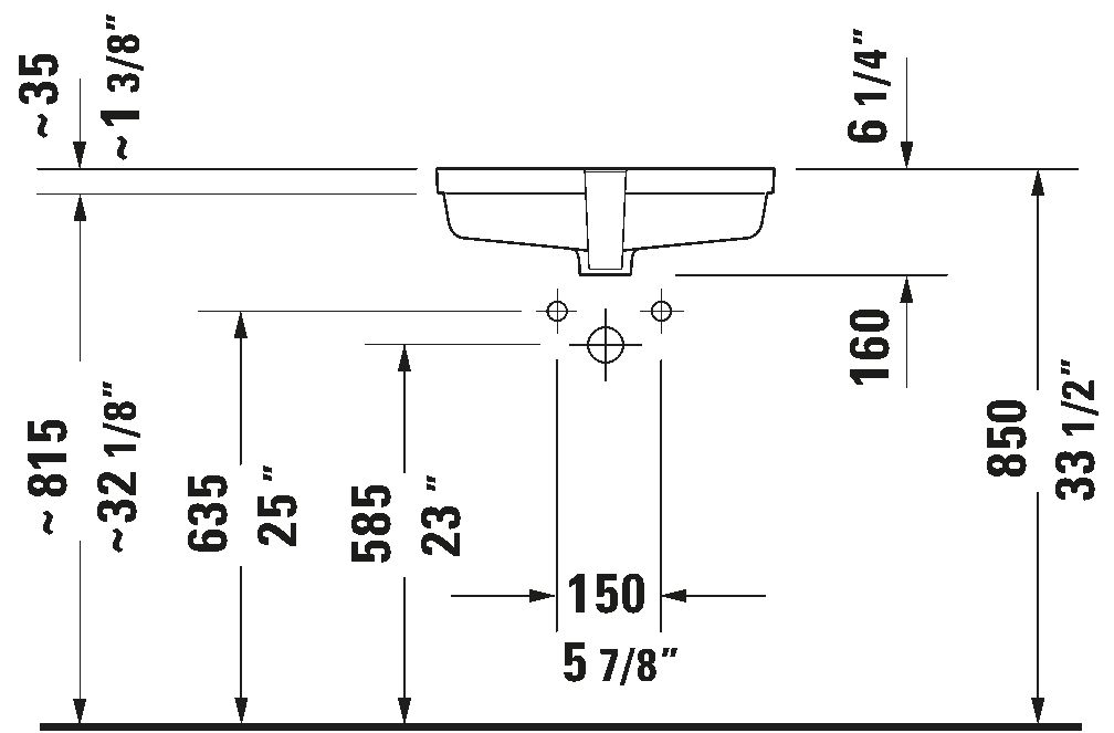 Vero Undermount Bathroom Sink - White 0330480017 Duravit