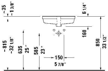 Vero Undermount Bathroom Sink - White 0330480017 Duravit