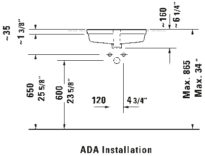 Vero Undermount Bathroom Sink - White 0330480017 Duravit