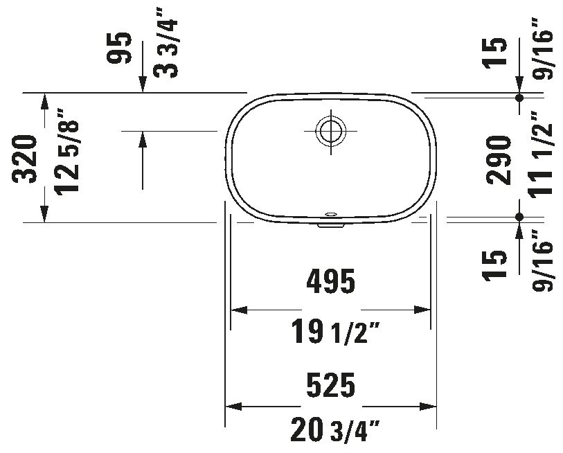 Duravit D-code Undermount Sink #033849