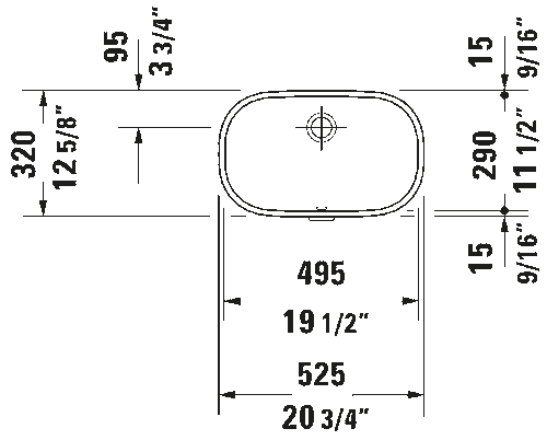 Duravit D-code Undermount Sink #033849