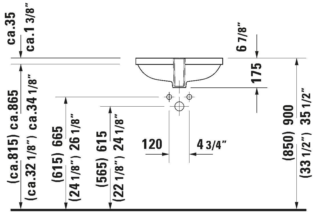 Duravit D-code Undermount Sink #033849