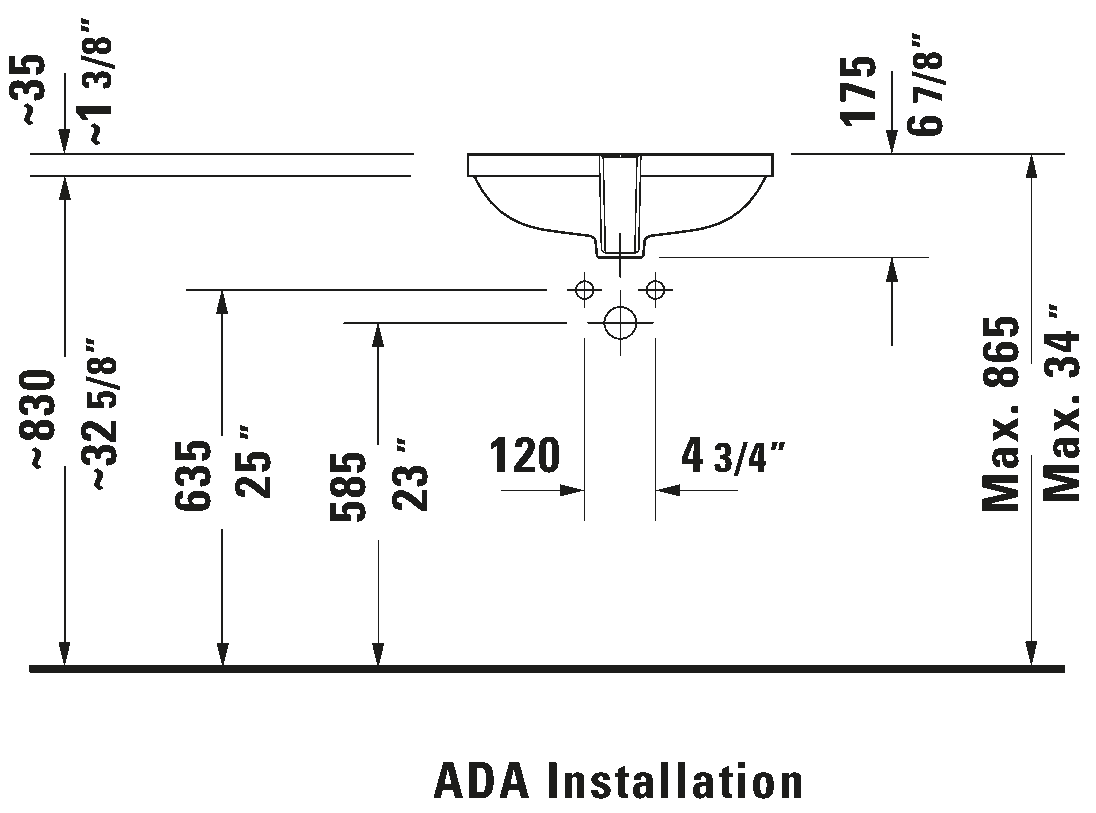 Duravit D-code Undermount Sink #033849