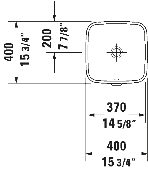 Duravit DuraStyle Undermount Sink 15 3/4" x 15 3/4"
