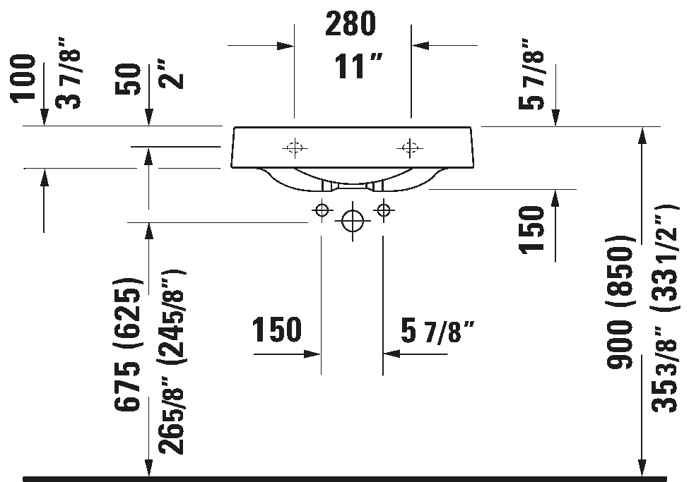 Duravit Wall Mounted Sink #044958