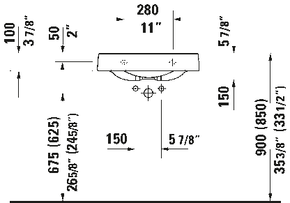 Duravit Wall Mounted Sink #044958