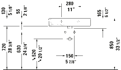 Duravit Vero Wall Mounted Sink #045470
