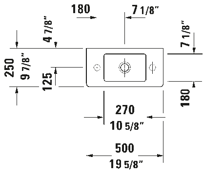 Duravit Wall Mounted Sink #070350