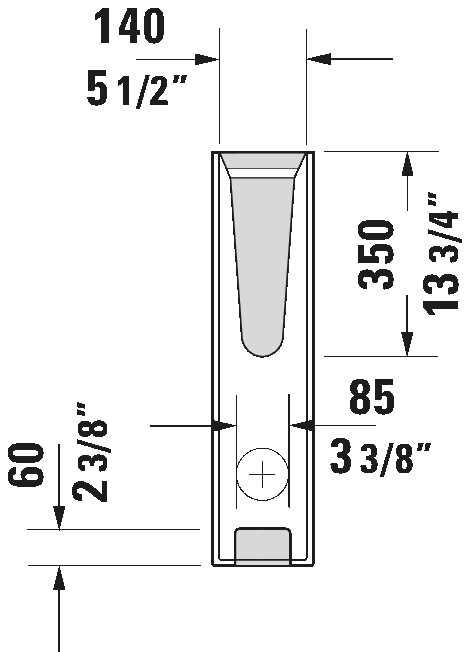 Duravit D-Code Pedestal White High Gloss - 08632700002