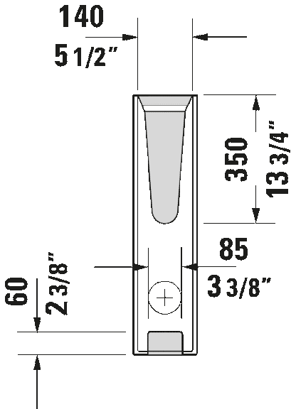Duravit D-Code Pedestal White High Gloss - 08632700002