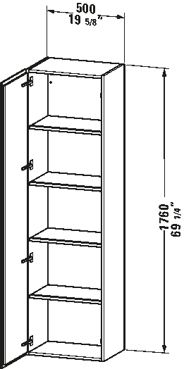 Duravit Linen Cabinet #LC1181 L/R