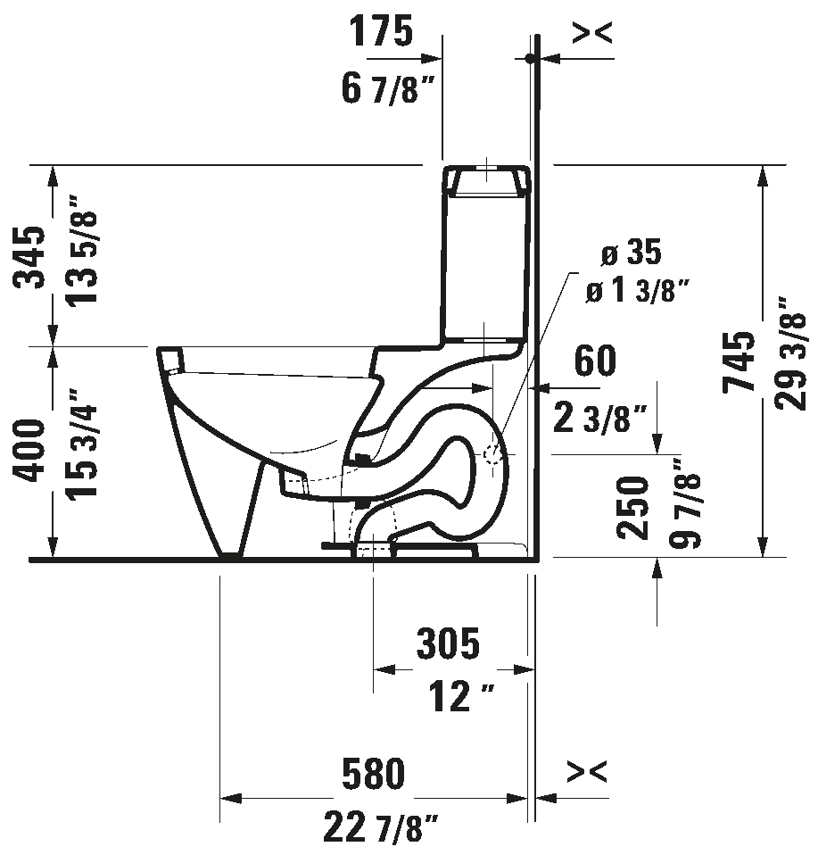 Duravit One Piece Toilet #212101