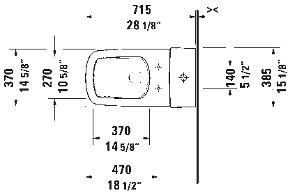 Duravit Durastyle Dual Flush One Piece Toilet Less Seat #215701