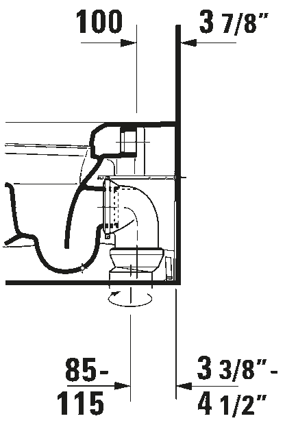 Duravit Back to Wall Toilet Bowl #216959