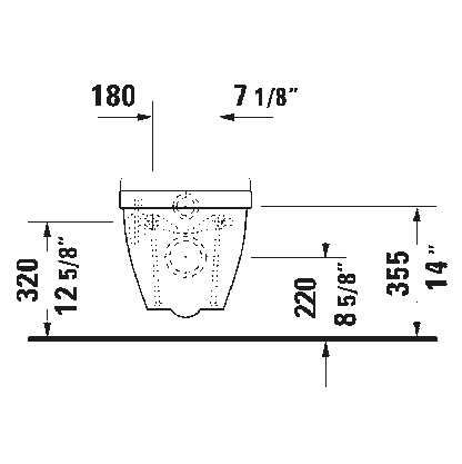 Duravit Stark3 Wall Hung Toilet White - Golzar Home