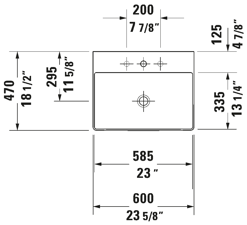 Duravit DuraSquare Wall Mounted Sink Design by Duravit