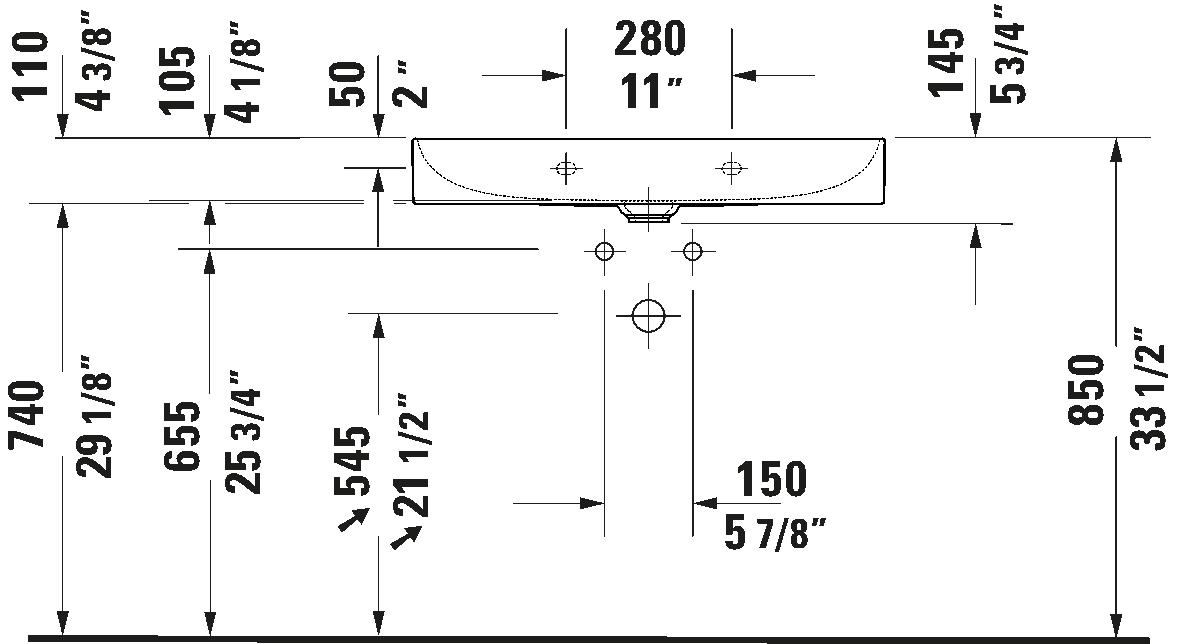 Duravit Wall Mounted Sink #235380