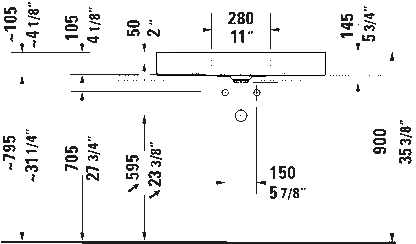 Duravit Wall Mounted Sink #235380