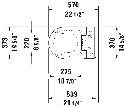 Duravit ME By Starck Wall-mounted Toilet Less Seat #252959