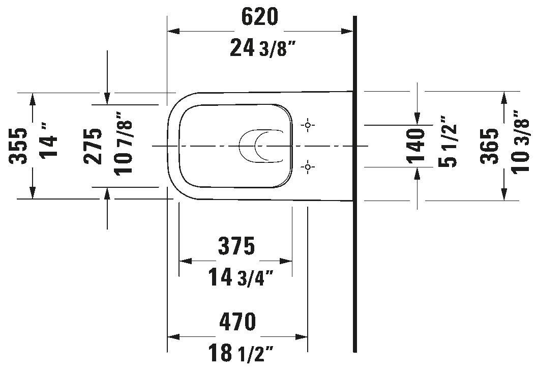 Duravit Wall Mounted Toilet #255009
