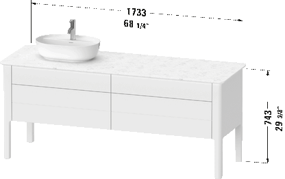 Duravit Luv Console vanity unit floorstanding