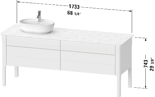 Duravit Luv Console vanity unit floorstanding