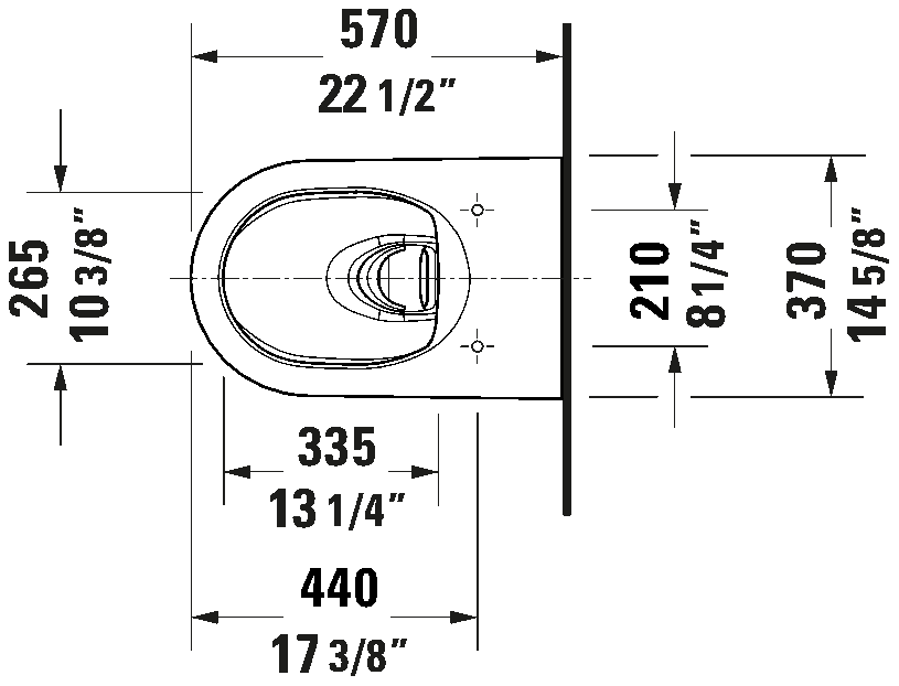 Duravit Wall-mounted Toilet ME By Starck Less Seat #257909