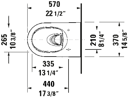 Duravit Wall-mounted Toilet ME By Starck Less Seat #257909