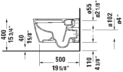 Duravit Wall-mounted Toilet ME By Starck Less Seat #257909