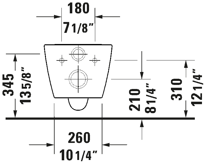 Duravit Wall-mounted Toilet ME By Starck Less Seat #257909