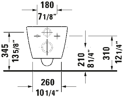 Duravit Wall-mounted Toilet ME By Starck Less Seat #257909