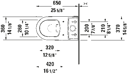 Duravit ME By Starck Toilet Bowl Only 14 5/8" x 25 5/8" #217009