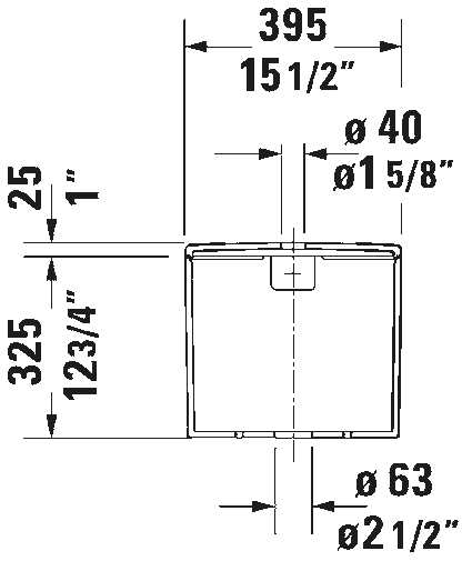 Duravit ME By Starck Toilet Tank #093810 Top Lever