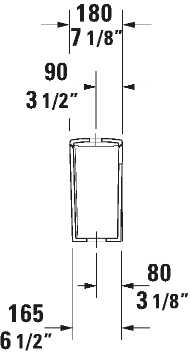 Duravit ME By Starck Toilet Tank #093810 Top Lever