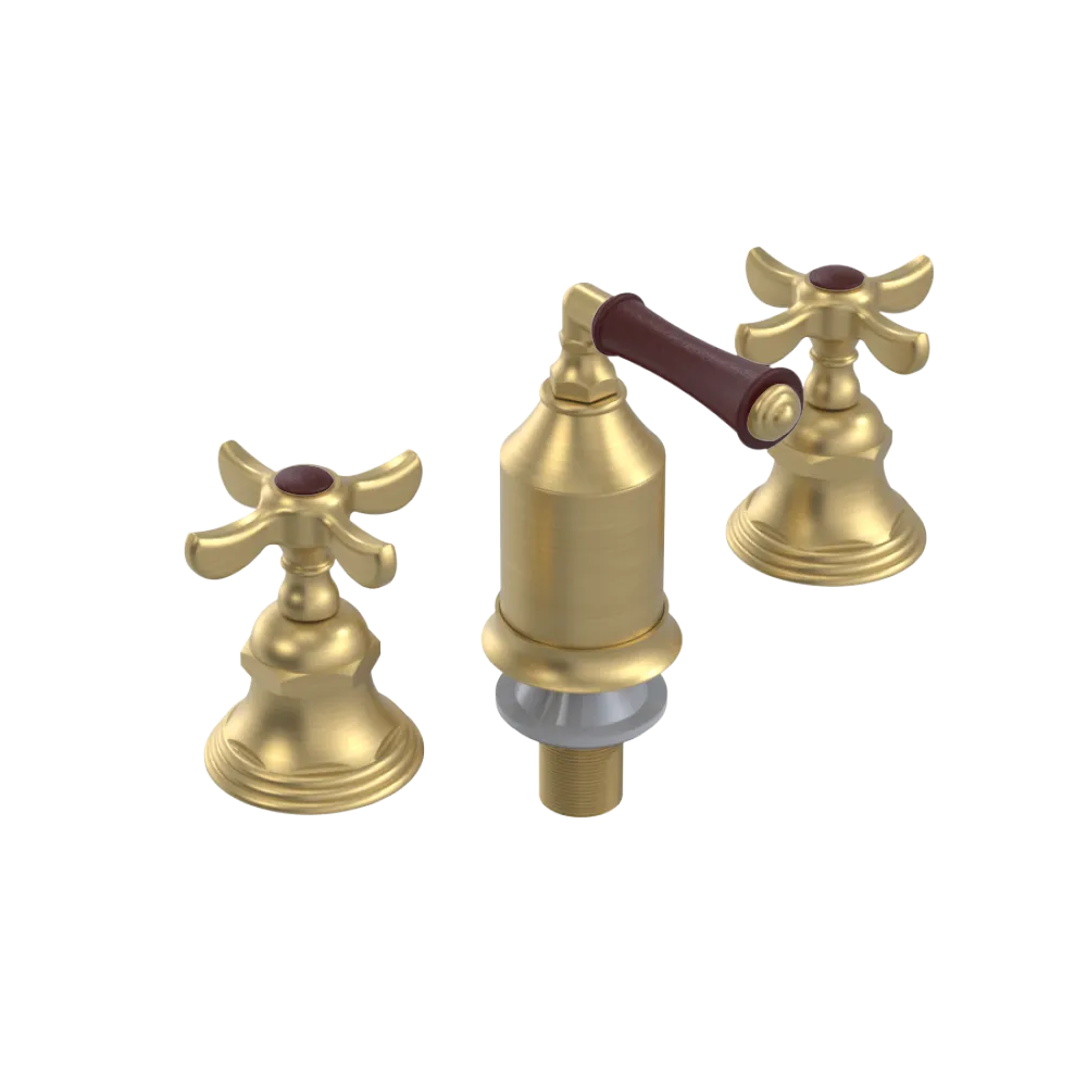 Rubinet Bidet Fitting with Spray, Diverter, and Vacum Breaker (Less Drain) Satin Brass