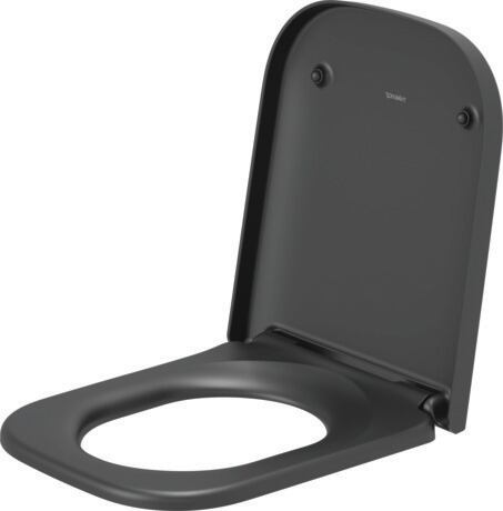 Duravit Happy D.2 Rectangular Slow Close Seat Matte Black #006459
