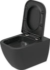Duravit Happy D.2 Wall Mount Toilet Bowl - Matte Black #222209