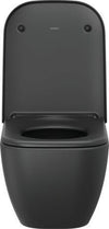 Duravit Happy D.2 Wall Mount Toilet Bowl - Matte Black #222209