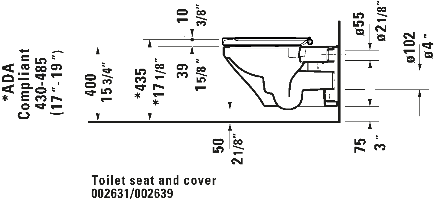 Duravit Durastyle Wall Hung Toilet Rimless #254209